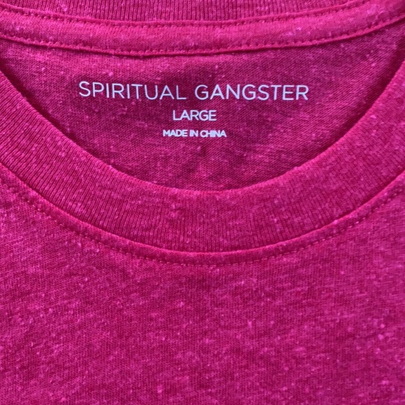 Spiritual Gangster Pink Tank Crop Top Love Superpower L - Picture 4 of 10
